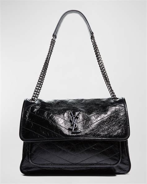 ysl flap bag black|YSL flap shoulder bag.